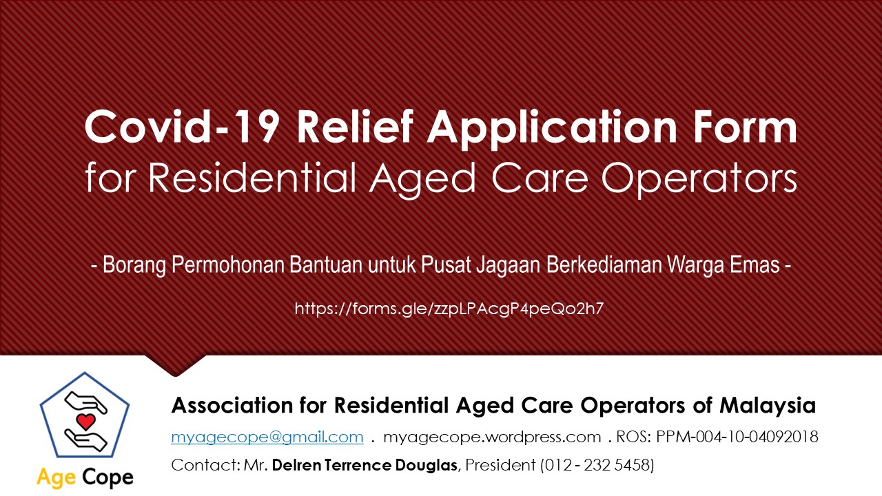 AgeCope Covid-19 Relief Application Flyer